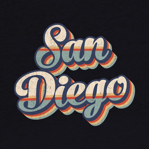 San Diego // Retro Vintage Style by Stacy Peters Art